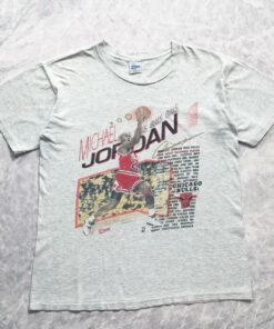 Vintage Style Jordan 1991 Chicago Bulls NBA Tshirt Hoodie Crewneck Sweatshirt Reprinted Full Color Full Size Gifts for NBA Fans