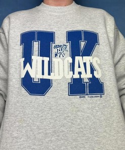 Vintage Style Kentucky Wildcats Sweatshirt Hoodie Sweatshirt Full Size Gifts For NCAA