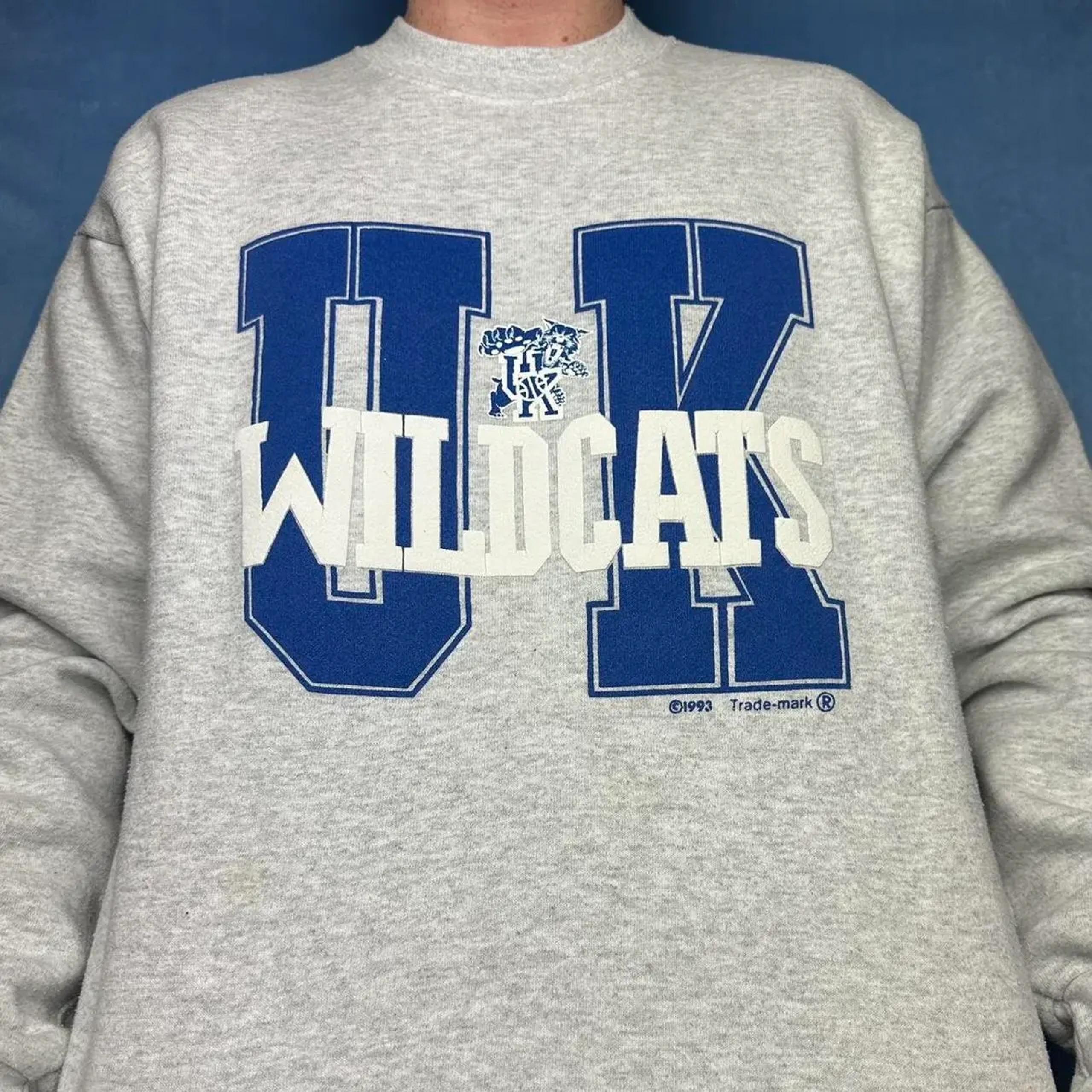Vintage Style Kentucky Wildcats Sweatshirt Hoodie Sweatshirt Full Size Gifts For NCAA