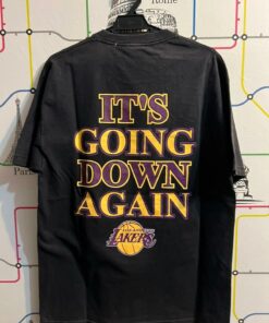 Vintage Style L.A Lakers Nos Rap Tshirt Hoodie Crewneck Sweatshirt Reprinted Full Color Full Size Gifts for NBA Fans