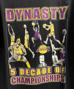 Vintage Style L.A Lakers Rare Nos Rap Tshirt Hoodie Crewneck Sweatshirt Reprinted Full Color Full Size Gifts for NBA Fans