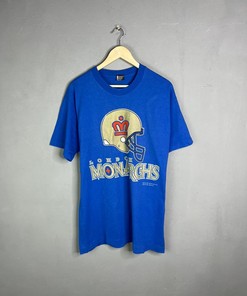 Vintage Style London Monarchs 1991 T-Shirt Rare NFL Tshirt Pullover Hoodie Crewneck Sweatshirt Reprinted Full Color Full Size Gifts For NFL Fans