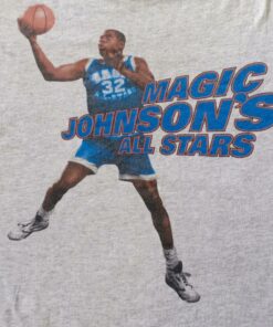 Vintage Style Magic Johnson's Tshirt Sweatshirt Hoodie Crewneck Sweatshirt Pullover Reprinted Full Color Full Size Gifts for NBA Fans