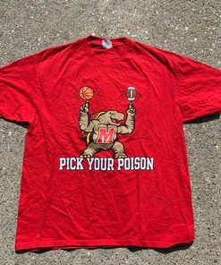 Vintage Style Maryland Terrapins T-Shirt Sweatshirt Pullover Hoodie Reprinted Full Color Full Size Gift For NCAA Fans