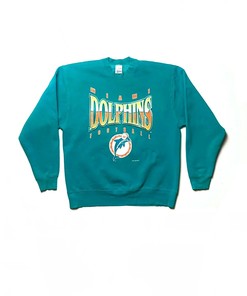 Vintage Style Miami Dolphins 1994 Big Logo Tshirt Pullover Hoodie Crewneck Sweatshirt Reprinted Full Color Full Size Gifts For NFL Fans