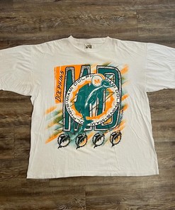 Vintage Style Miami Dolphins Michael Johnson Ts All Over Tshirt Pullover Hoodie Crewneck Sweatshirt Reprinted Full Color Full Size Gifts For NFL Fans