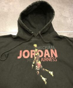 Vintage Style Michael Jordan NBA Hoodie Chicago Bulls Tshirt Hoodie Crewneck Sweatshirt Reprinted Full Color Full Size Gifts for NBA Fans