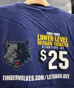 Vintage Style Minnesota Timberwolves NBA Team Tshirt Sweatshirt Hoodie Crewneck Sweatshirt Pullover Reprinted Full Color Full Size Gifts for NBA Fans