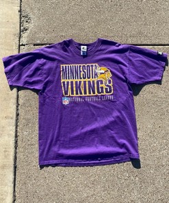 Vintage Style Minnesota Viking Tshirt Pullover Hoodie Crewneck Sweatshirt Reprinted Full Color Full Size Gifts For NFL Fans
