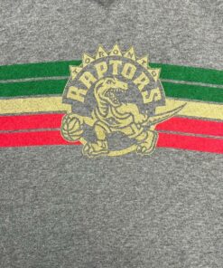 Vintage Style Mitchell and Ness Toronto Raptors NBA Tshirt Hoodie Crewneck Sweatshirt Reprinted Full Color Full Size Gifts for NBA Fans