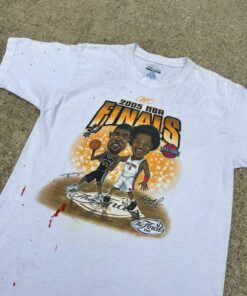 Vintage Style NBA 2005 Finals Tshirt Hoodie Crewneck Sweatshirt Reprinted Full Color Full Size Gifts for NBA Fans