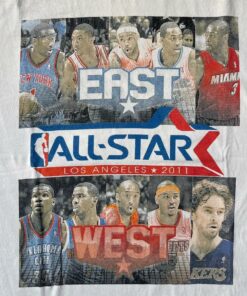Vintage Style NBA All Stars Tshirt Sweatshirt Hoodie Crewneck Sweatshirt Pullover Reprinted Full Color Full Size Gifts for NBA Fans