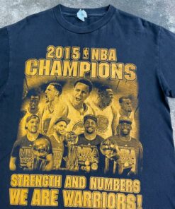Vintage Style NBA Champion 2015 Tshirt Sweatshirt Hoodie Crewneck Sweatshirt Pullover Reprinted Full Color Full Size Gifts for NBA Fans