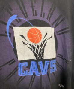 Vintage Style NBA Cleveland Cavaliers Tshirt Pullover Hoodie Crewneck Sweatshirt Reprinted Full Color Full Size Gifts for NBA Fans