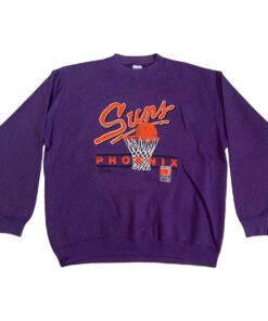 Vintage Style NBA Phoenix Suns Jumper Tshirt Sweatshirt Hoodie Crewneck Sweatshirt Pullover Reprinted Full Color Full Size Gifts for NBA Fans