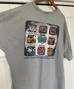Vintage Style NCAA Baseball T-Shirt Sweatshirt Pullover Hoodie Reprinted Full Color Full Size Gift For NCAA Fans