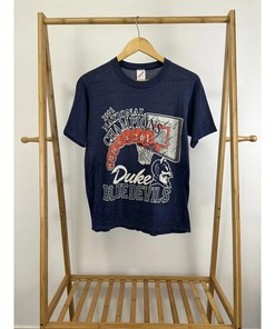 Vintage Style NCAA Duke Blue Devils Paper Thin Burnout T-Shirt Sweatshirt Pullover Hoodie Reprinted Full Color Full Size Gift For NCAA Fans