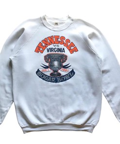 Vintage Style NCAA Tennesse Vs Virginia Sugar Bowl 1991 T-Shirt Sweatshirt Pullover Hoodie Reprinted Full Color Full Size Gift For NCAA Fans