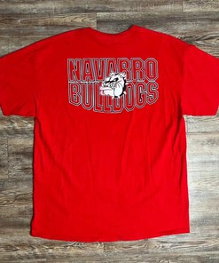 Vintage Style Navarro College Bulldogs Double-Sided T-Shirt Sweatshirt Pullover Hoodie Reprinted Full Color Full Size Gift For NCAA Fans