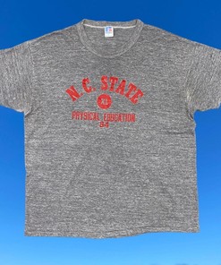 Vintage Style Nc State University Russell T-Shirt Sweatshirt Pullover Hoodie Reprinted Full Color Full Size Gift For NCAA Fans