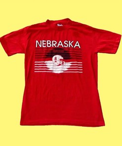 Vintage Style Nebraska Cornhuskers College Football T-Shirt Sweatshirt Pullover Hoodie Reprinted Full Color Full Size Gift For NCAA Fans