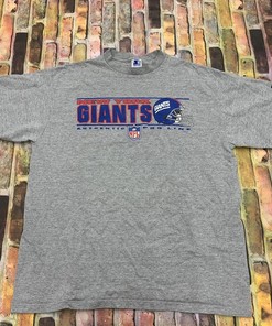 Vintage Style New York Giants Tshirt Pullover Hoodie Crewneck Sweatshirt Reprinted Full Color Full Size Gifts For NFL Fans