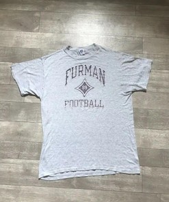 Vintage Style Nike Furman University Football Paper Thin Vintage Style Russell Athletics NCAA T-Shirt Sweatshirt Pullover Hoodie Reprinted Full Color Full Size Gift For NCAA Fans