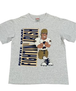 Vintage Style Nutmeg Notre Dame Fighting Irish Football T-Shirt Sweatshirt Pullover Hoodie Reprinted Full Color Full Size Gift For NCAA Fans