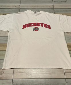 Vintage Style Ohio State Buckeys NCAA Prosport T-Shirt Sweatshirt Pullover Hoodie Reprinted Full Color Full Size Gift For NCAA Fans