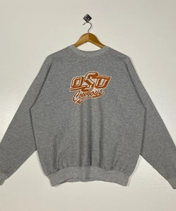 Vintage Style Oklahoma State University Cowboys T-Shirt Sweatshirt Pullover Hoodie Reprinted Full Color Full Size Gift For NCAA Fans