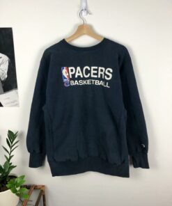 Vintage Style Pacers Champion Reverse Weave 90s Tshirt Hoodie Crewneck Sweatshirt Reprinted Full Color Full Size Gifts for NBA Fans