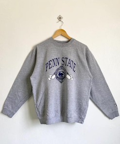 Vintage Style Penn State Nittany Lions Football T-Shirt Sweatshirt Pullover Hoodie Reprinted Full Color Full Size Gift For NCAA Fans