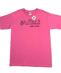 Vintage Style Penn State Nittany Lions Mens Pink College Hoodie Sweatshirt Crewneck Sweatshirt Full Size Gifts For NCAA