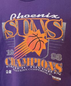 Vintage Style Phoenix Suns Finals Trench 90s Tshirt Pullover Hoodie Crewneck Sweatshirt Reprinted Full Color Full Size Gifts for NBA Fans