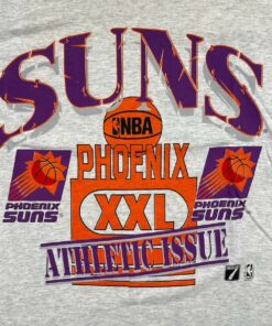 Vintage Style Phoenix Suns Logo T Shirt 90s Deadstock Logo 7 NBA Tshirt Hoodie Crewneck Sweatshirt Reprinted Full Color Full Size Gifts for NBA Fans