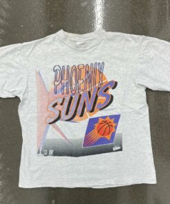 Vintage Style Phoenix Suns Tshirt Hoodie Crewneck Sweatshirt Reprinted Full Color Full Size Gifts for NBA Fans