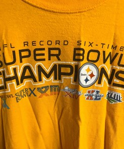 Vintage Style Pittsburgh Steelers Superbowl Champions Graphic Tshirt Pullover Hoodie Crewneck Sweatshirt Reprinted Full Color Full Size Gifts For NFL Fans