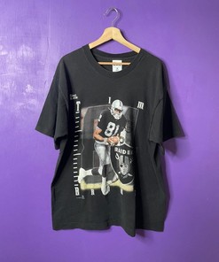 Vintage Style Pro Player Oakland Raider Tim Brown Player Tshirt Pullover Hoodie Crewneck Sweatshirt Reprinted Full Color Full Size Gifts For NFL Fans
