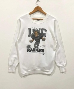 Vintage Style Raiders NFL Howie Long Jumper Tshirt Pullover Hoodie Crewneck Sweatshirt Reprinted Full Color Full Size Gifts For NFL Fans