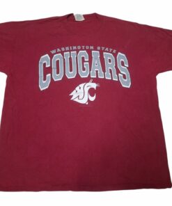 Vintage Style Red Oak Cougars Wsu Lion Tshirt Pullover Hoodie Crewneck Sweatshirt Reprinted Full Color Full Size Gifts for NBA Fans