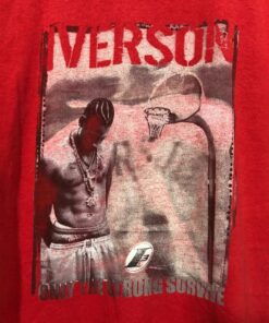 Vintage Style Reebok Allen Iverson Shirts NBA Basketball Tshirt Hoodie Crewneck Sweatshirt Reprinted Full Color Full Size Gifts for NBA Fans