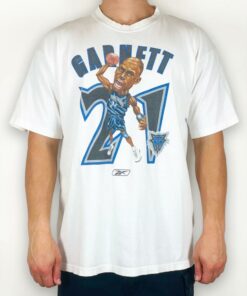 Vintage Style Reebok Kevin Garnett Caricature Sweatshirt Tshirt Hoodie Crewneck Sweatshirt Pullover Hoodie Reprinted Full Color Full Size Gifts for NBA Fans