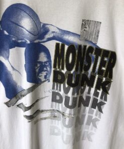 Vintage Style Reebok Shaquille O'Neil Monster Dunk Tshirt Hoodie Crewneck Sweatshirt Reprinted Full Color Full Size Gifts for NBA Fans