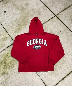 Vintage Style Russell Athletic Georgia Bulldogs T-Shirt Sweatshirt Pullover Hoodie Reprinted Full Color Full Size Gift For NCAA Fans