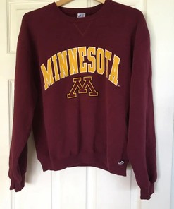 Vintage Style Russell Athletic Minnesota T-Shirt Sweatshirt Pullover Hoodie Reprinted Full Color Full Size Gift For NCAA Fans