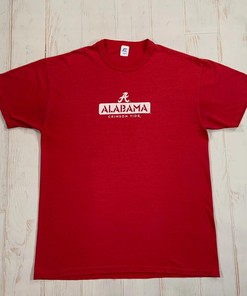 Vintage Style Russell Athletic NCAA Alabama Crimson Tide Red T-Shirt Sweatshirt Crewneck Hoodie Full Size Gifts For Fans