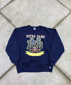 Vintage Style Russell Athletic Notre Dame Sweatshirt T-Shirt Hoodie Full Size Gifts For Fans
