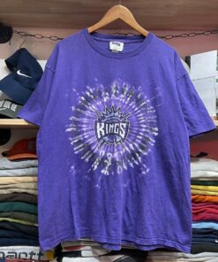 Vintage Style Sacramento Kings 90's NBA Team Purple Tshirt Pullover Hoodie Crewneck Sweatshirt Reprinted Full Color Full Size Gifts for NBA Fans
