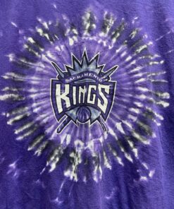 Vintage Style Sacramento Kings 90's NBA Team Purple Tshirt Pullover Hoodie Crewneck Sweatshirt Reprinted Full Color Full Size Gifts for NBA Fans