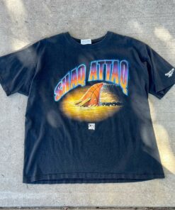 Vintage Style “Shaq Attaq” Shaquille O’Neal Tshirt Hoodie Crewneck Sweatshirt Reprinted Full Color Full Size Gifts for NBA Fans